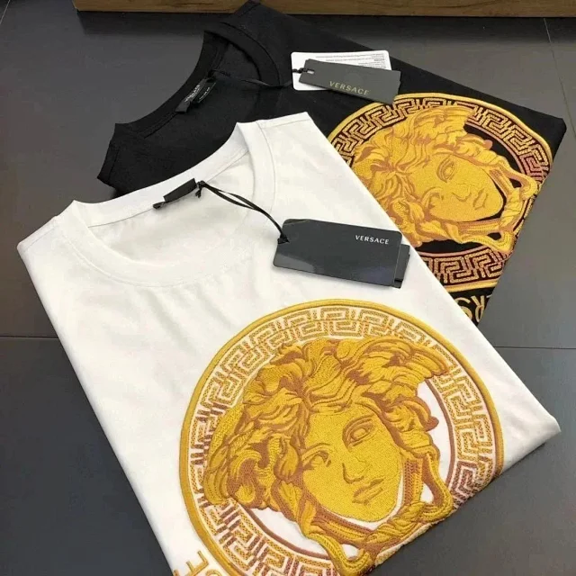 Versace T-Shirts Medusa logo short-sleeve T-shirt product detail image 3