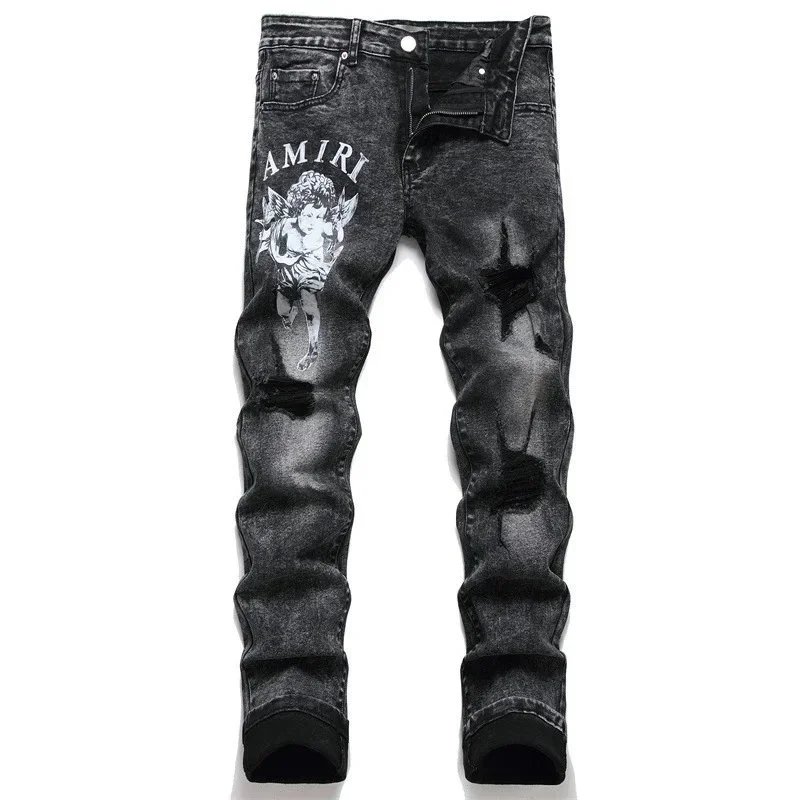 AMIRI Jeans Distressed Graphic — 1