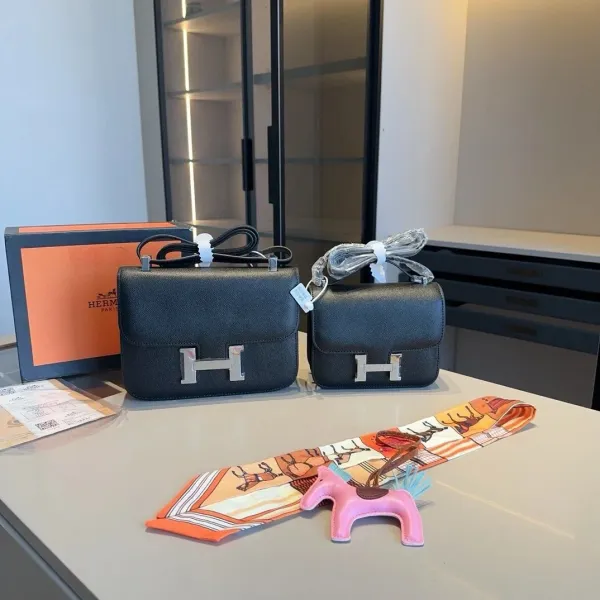 Hermès Constance Mini and Micro in Black Epsom Leather with Palladium Hardware Handbags - 1
