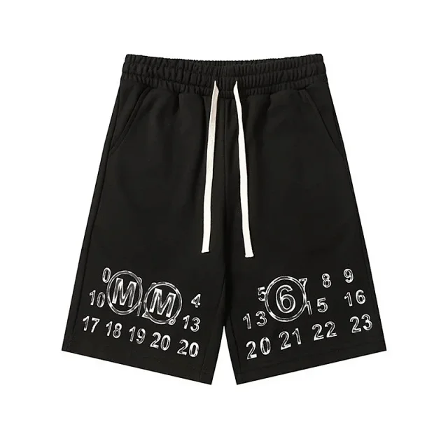 Maison Margiela Shorts Elastic-Waist Numeric Logo Graphic product detail image 8
