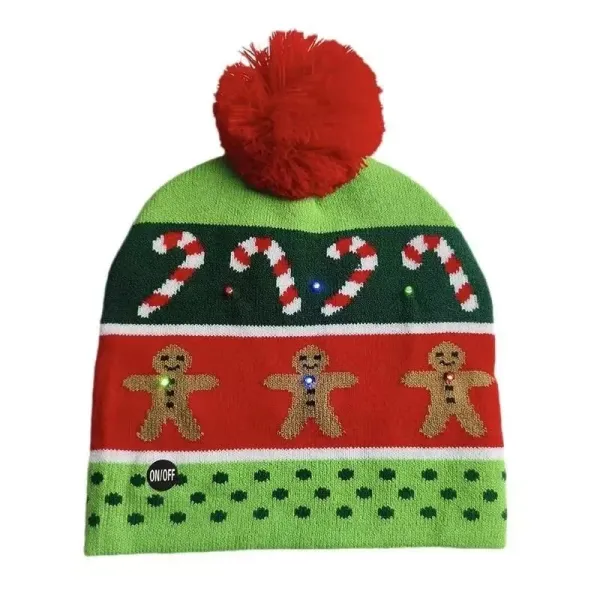 Design Ugly Christmas Beanie with Red Pom-Pom and HO HO HO Cuff - 11