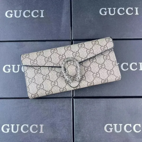 Gucci Horsebit 1955 Mini Wallet Beige and Brown GG Canvas Wallet - 6