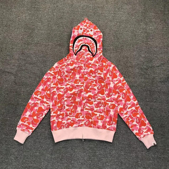 A BATHING APE Hoodies & Sweatshirts Shark Full Zip Hoodie with Camo Print product detail image 5