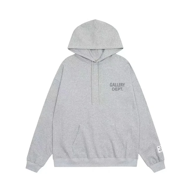Gallery Dept. Hoodies & Sweatshirts Logo-print pullover hoodie with kangaroo pocket product detail image 5