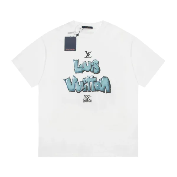 Louis Vuitton Graffiti Print White T-Shirt - 1