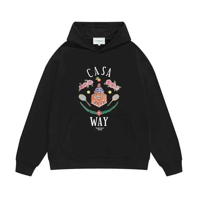 Casablanca Hoodies & Sweatshirts Blanca window graphic pullover hoodie product detail image 7