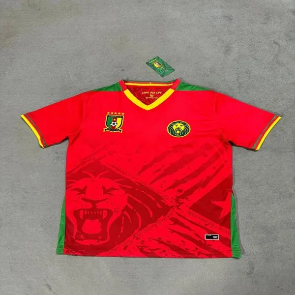 Cameroon National Team 2022 World Cup Home Jersey Red/Green - 1
