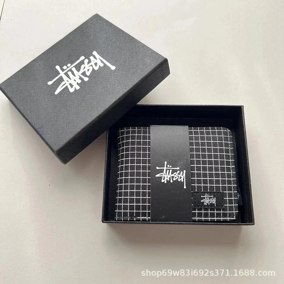 西图短钱包  格子的 格黑  加盒