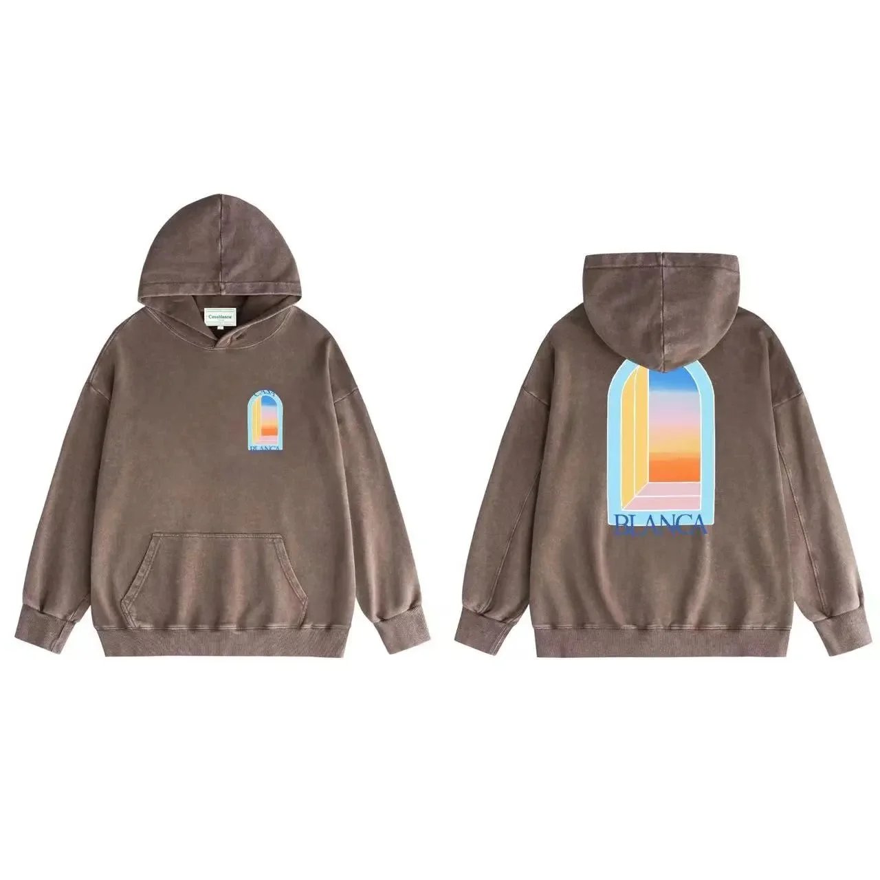 Blanca Archway Washed Brown Hoodie