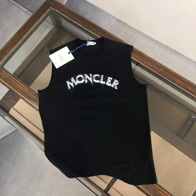 Moncler Vests Sleeveless Logo-Print Vest product detail image 4