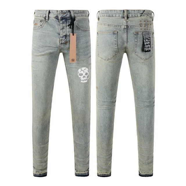 Ksubi Jeans Distressed skinny with graphic back-pocket patch product detail image 5