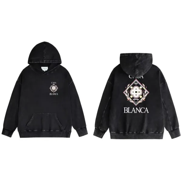Casa Blanca Distressed Black Hoodie - 1