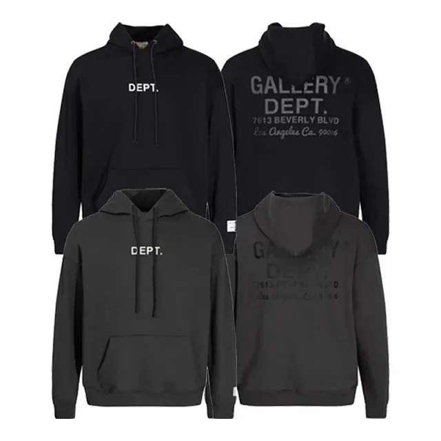 Gallery Dept. Hoodies & Sweatshirts Pullover hoodie with kangaroo pocket and upside-down logo print product detail image 5