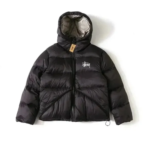 Stüssy Puffer Jacket Off-White with Lime Lining Down-Jacket - 2