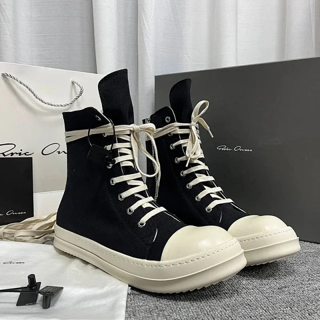 Rick Owens Sneakers High-Top Canvas Zip product detail image 1