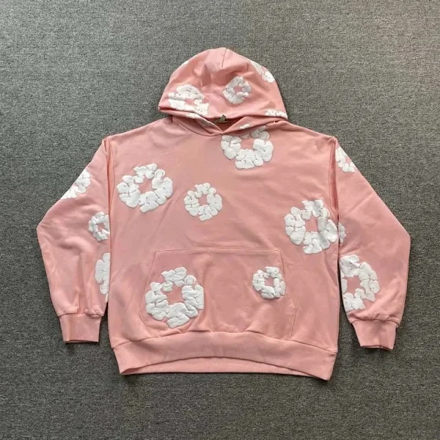 Unbranded Hoodies & Sweatshirts Hooded Sweatshirt with Raised Floral Ring Appliqués product detail image 10