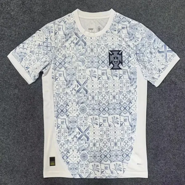 Puma Portugal National Team 2024 Away Jersey White Blue Patterned Jersey - 1