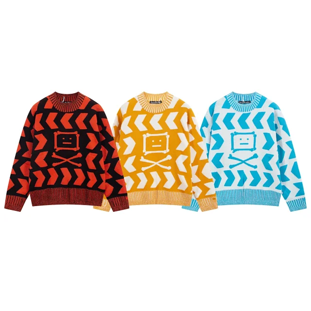 Acne Studios Knitwear AC30 V-neck button-front face-patch cardigan product detail image 5