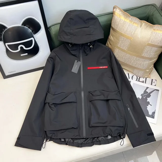 Prada Mixed hooded jackets and sweatshirts product detail image 7