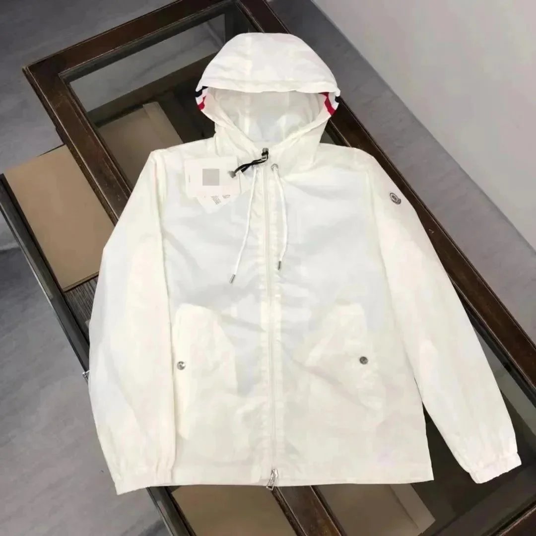 Moncler Jackets Hooded Zip-Up Jacket with Logo Print — 6