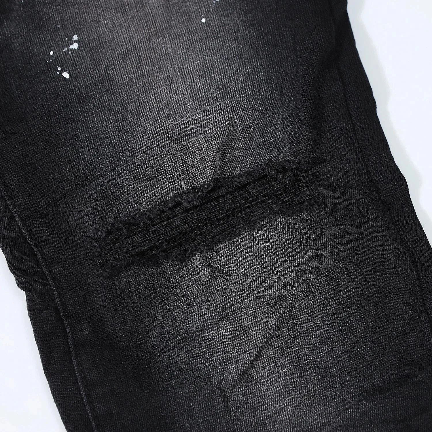 Purple x Unknown Model Distressed Metallic Wash Jeans - 7