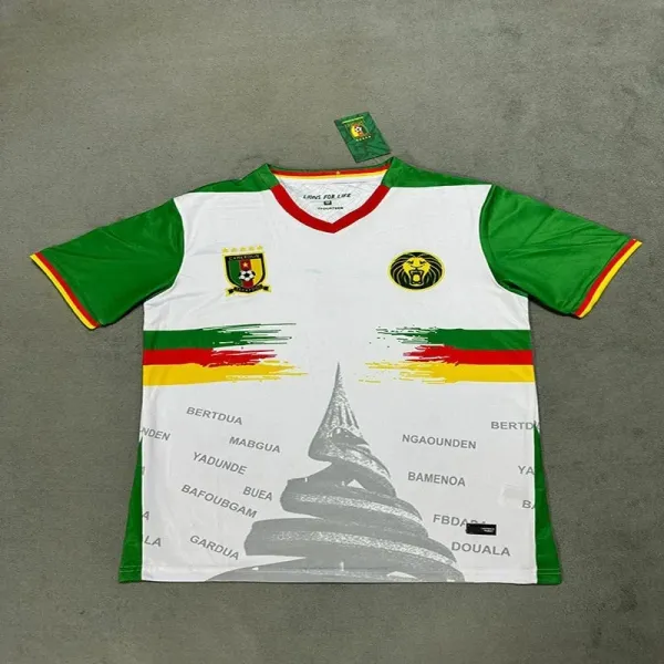 Cameroon National Team 2023 Away Jersey White/Green/Red - 1