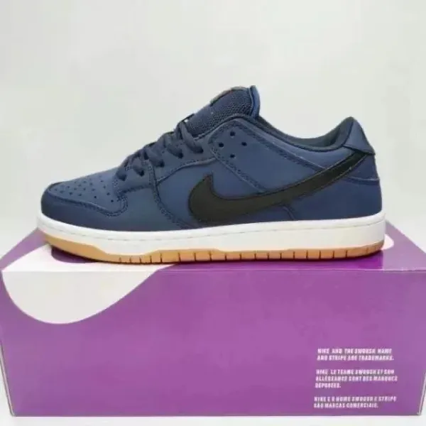Nike SB Dunk Low Navy Gum Sneakers - 1