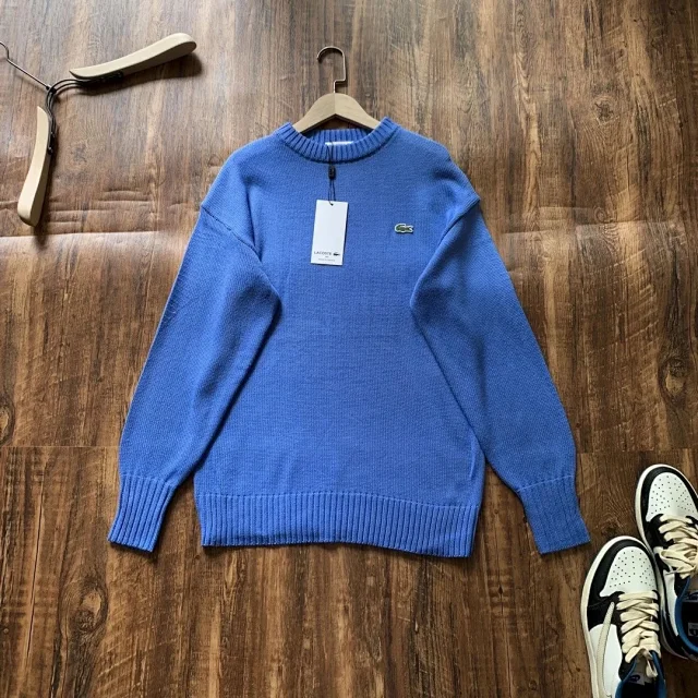 Lacoste Knitwear Crew-neck knit sweater with crocodile logo product detail image 3