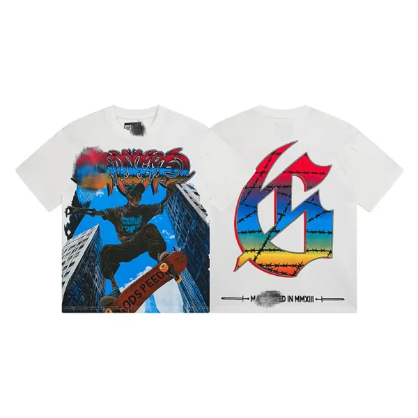 GRA x GodsPEED Skater Graphic T-Shirt White - 1