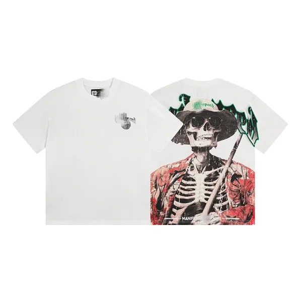 MMY x Manifred Skull Graphic White T-Shirt - 1