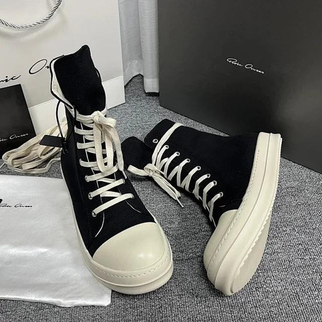 Rick Owens Sneakers High-Top Canvas Zip product detail image 2