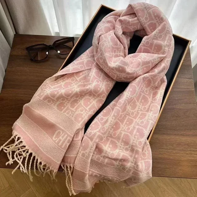 Dior Scarves Oblique monogram fringed scarf product detail image 2