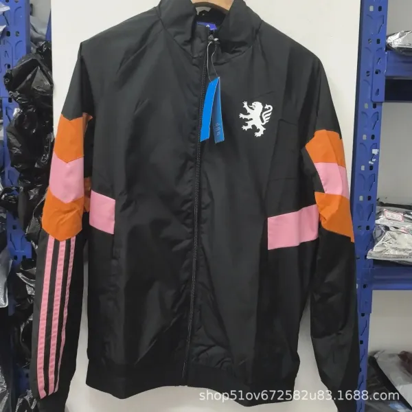 Adidas Originals Windbreaker Black Orange Pink Jacket - 1