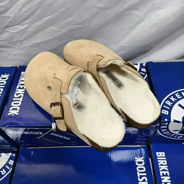 Birkenstock Slippers Boston fleece-lined buckle clogs product detail image 4