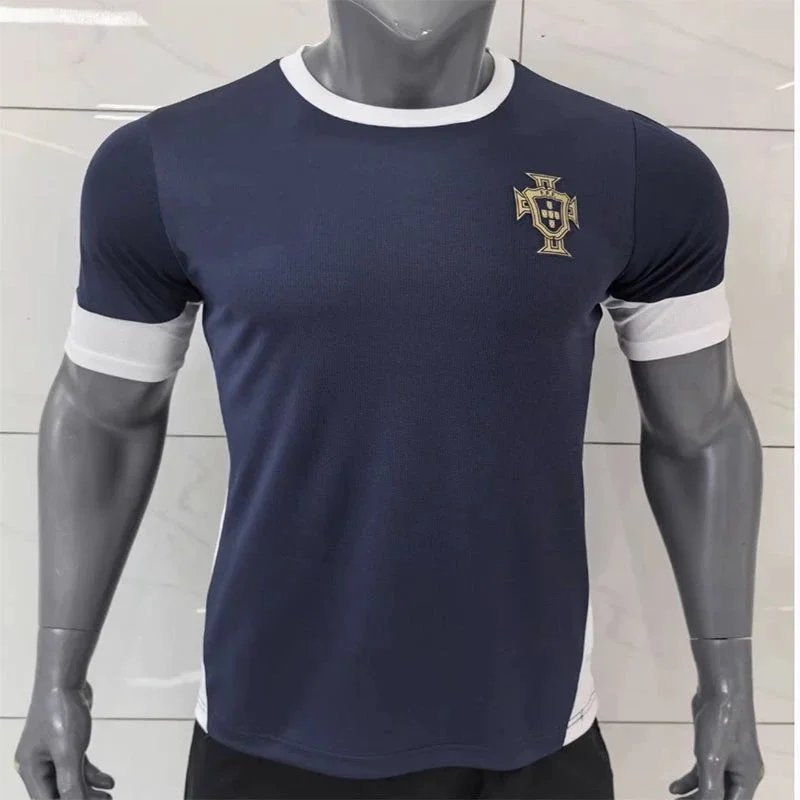 Portugal National Team Inspired Jersey Navy Blue T-Shirt