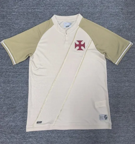 GRA Templar Cross Polo Beige and Khaki Jersey - 1