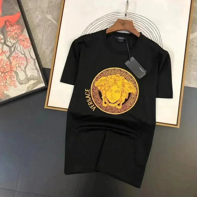 Versace T-Shirts Medusa logo short-sleeve T-shirt product detail image 2