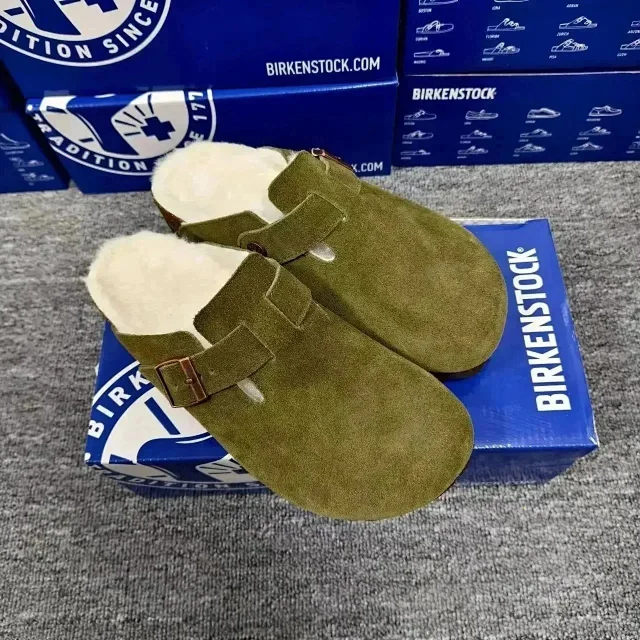 Birkenstock Slippers Boston fleece-lined buckle clogs product detail image 5
