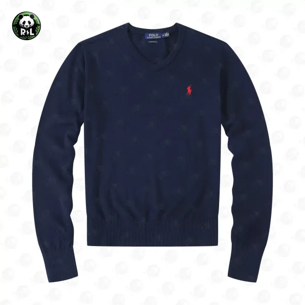 Ralph Lauren Classic V-Neck Sweater Navy - 1