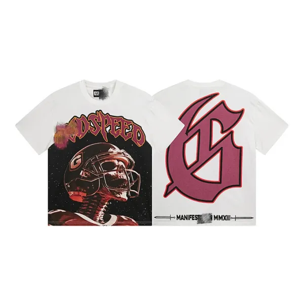 GRA Godspeed Graphic Print T-Shirt White - 1