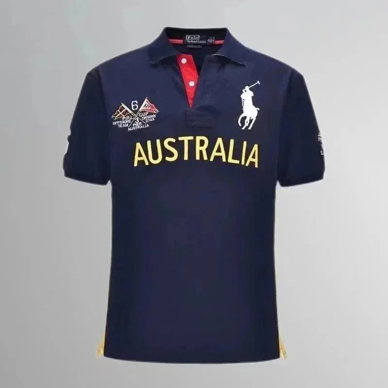 Polo Ralph Lauren Shirts City Embroidered Short-Sleeve Shirt with Number Graphic — Australia