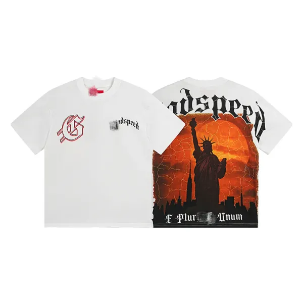 Gadspeed Liberty Sunset Graphic T-Shirt White - 1