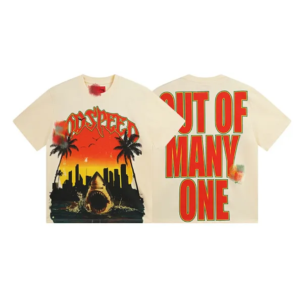 ODSPEED Out Of Many One Graphic T-Shirt Beige - 1