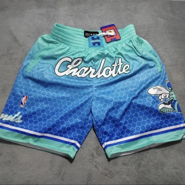 Buzz City x Charlotte Hornets Honeycomb Shorts Blue-Mint - 1