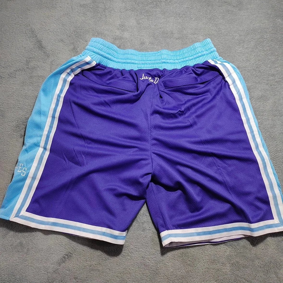 Brooklyn Nets NBA Swingman Shorts Navy Blue Red White - 10