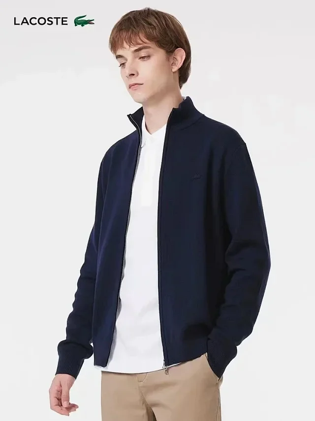 Lacoste Knitwear Crocodile Logo Crew-Neck Knit Sweater product detail image 2