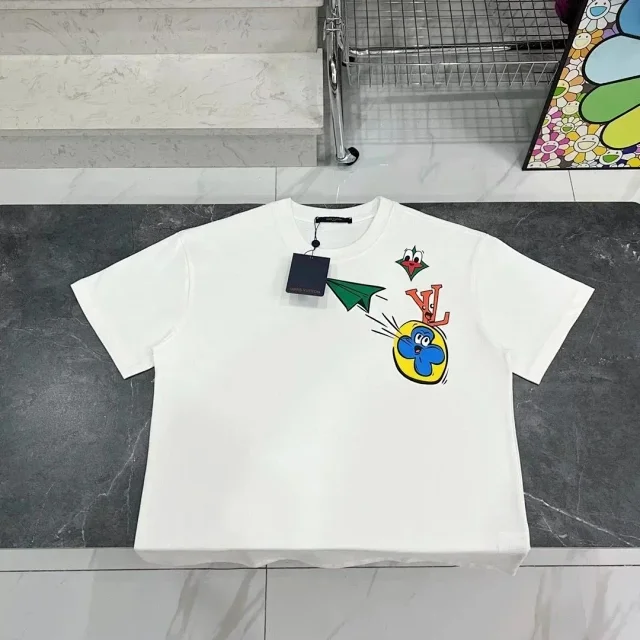 Louis Vuitton T-Shirts Graphic Logo Print product detail image 7