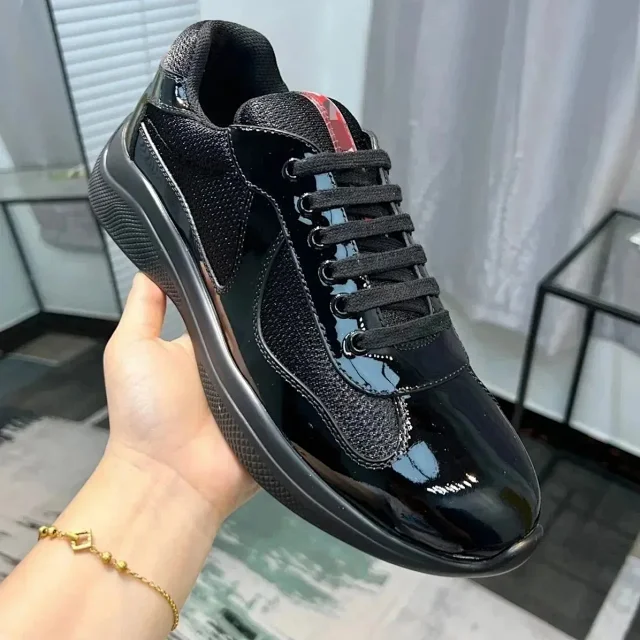 Unbranded Sneakers Low-Top Lace-Up Patent and Textile product detail image 2