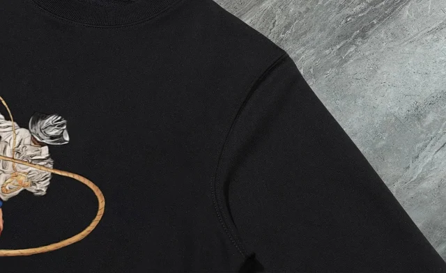 Louis Vuitton Hoodies & Sweatshirts Crewneck sweatshirt with cowboy-and-lasso graphic and LV embroidery product detail image 6