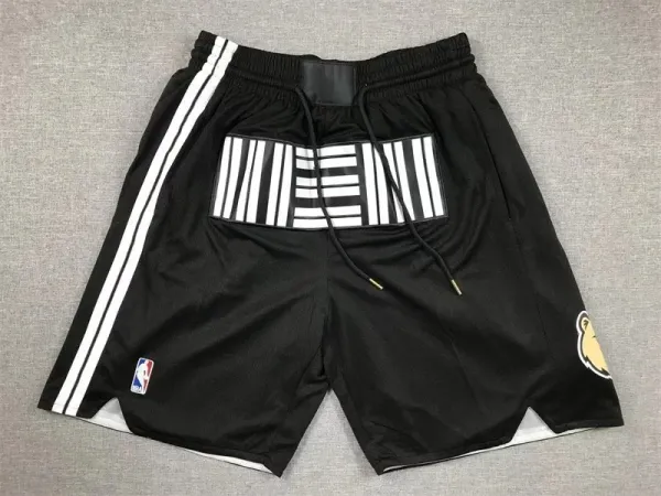 NBA x Custom Design Black Stripe Basketball Shorts - 1